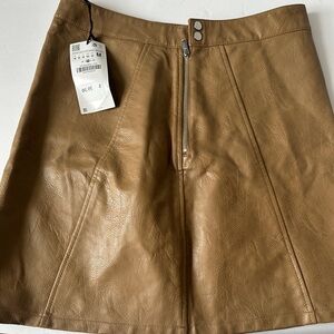 Zara Faux Leather Mini Skirt